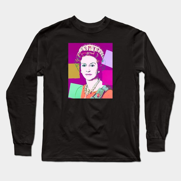 queen elizabeth 2 Long Sleeve T-Shirt by Luckyno